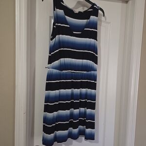 Old Navy Gradient Blue and White Midi Dress
